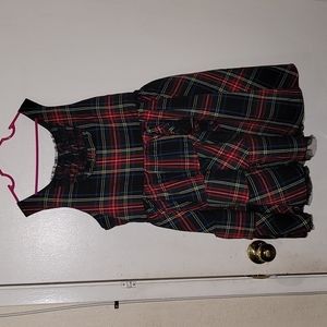 Girls party dress xl festive plaid sleeveless Harajuku Mini for Target